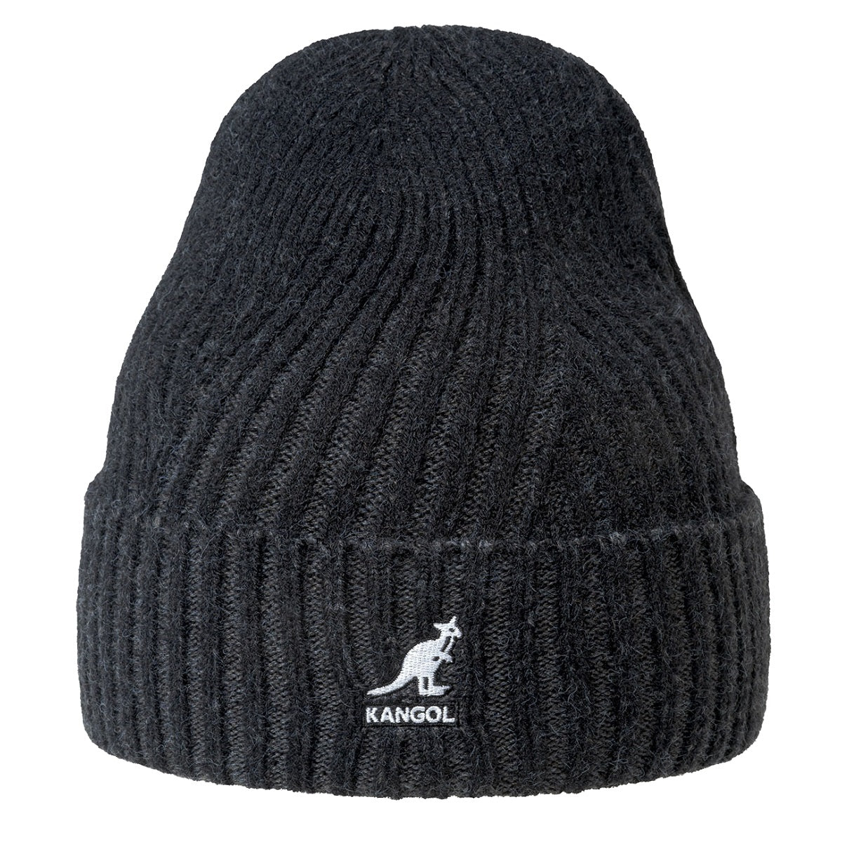 Kangol 2 tone cuff Muetze, Schwarz