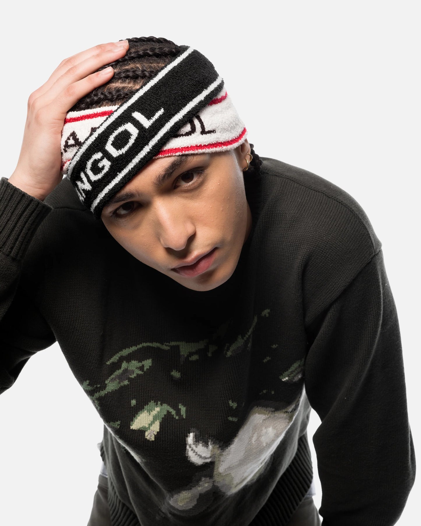 Kangol bermuda stripe headband, Schwarz