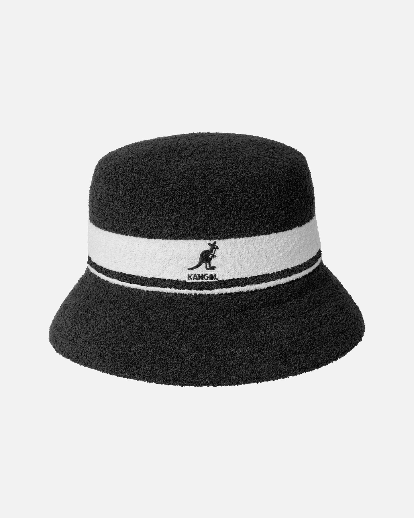 Palarie Kangol bermuda stripe bucket, Negru