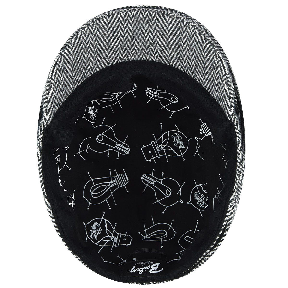 Bailey of Hollywood brenan flatcap, Schwarz