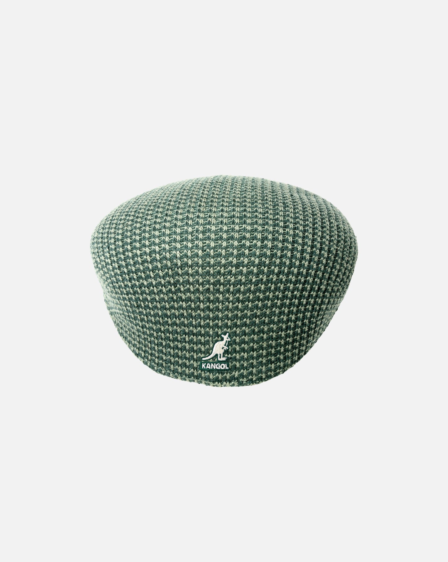 Kangol Grid Knit 504 Flatcap Schirmmütze, Grün