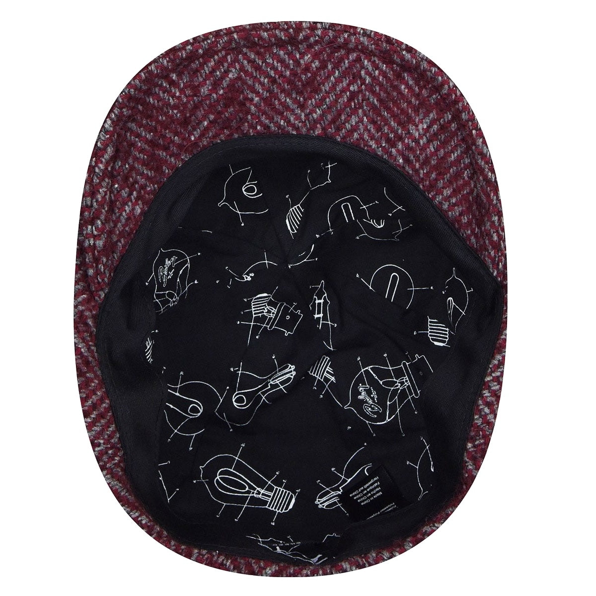 Bailey of Hollywood kufell newsboy flatcap, Rot