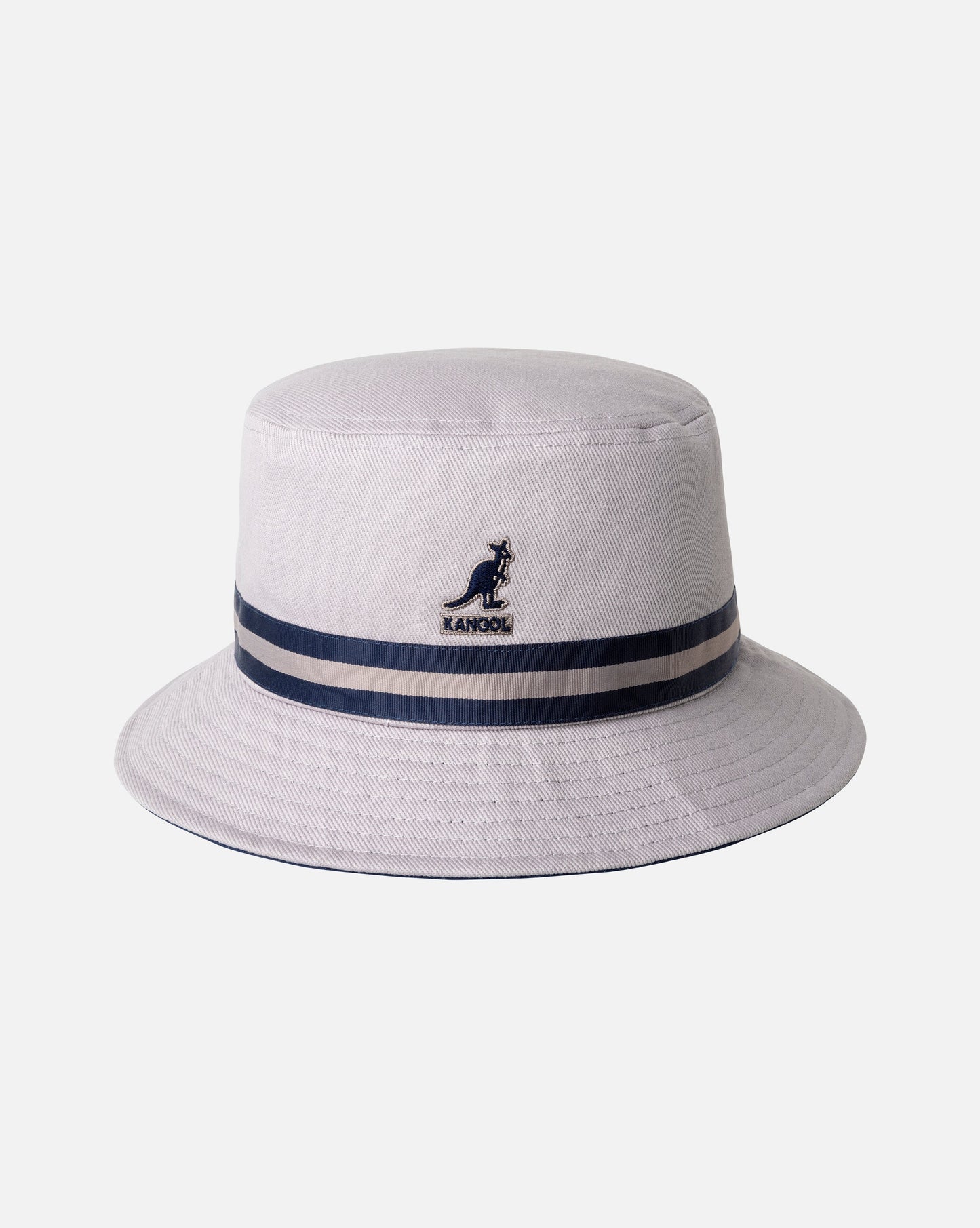 Kangol stripe lahinch bucket fischerhut, Grau