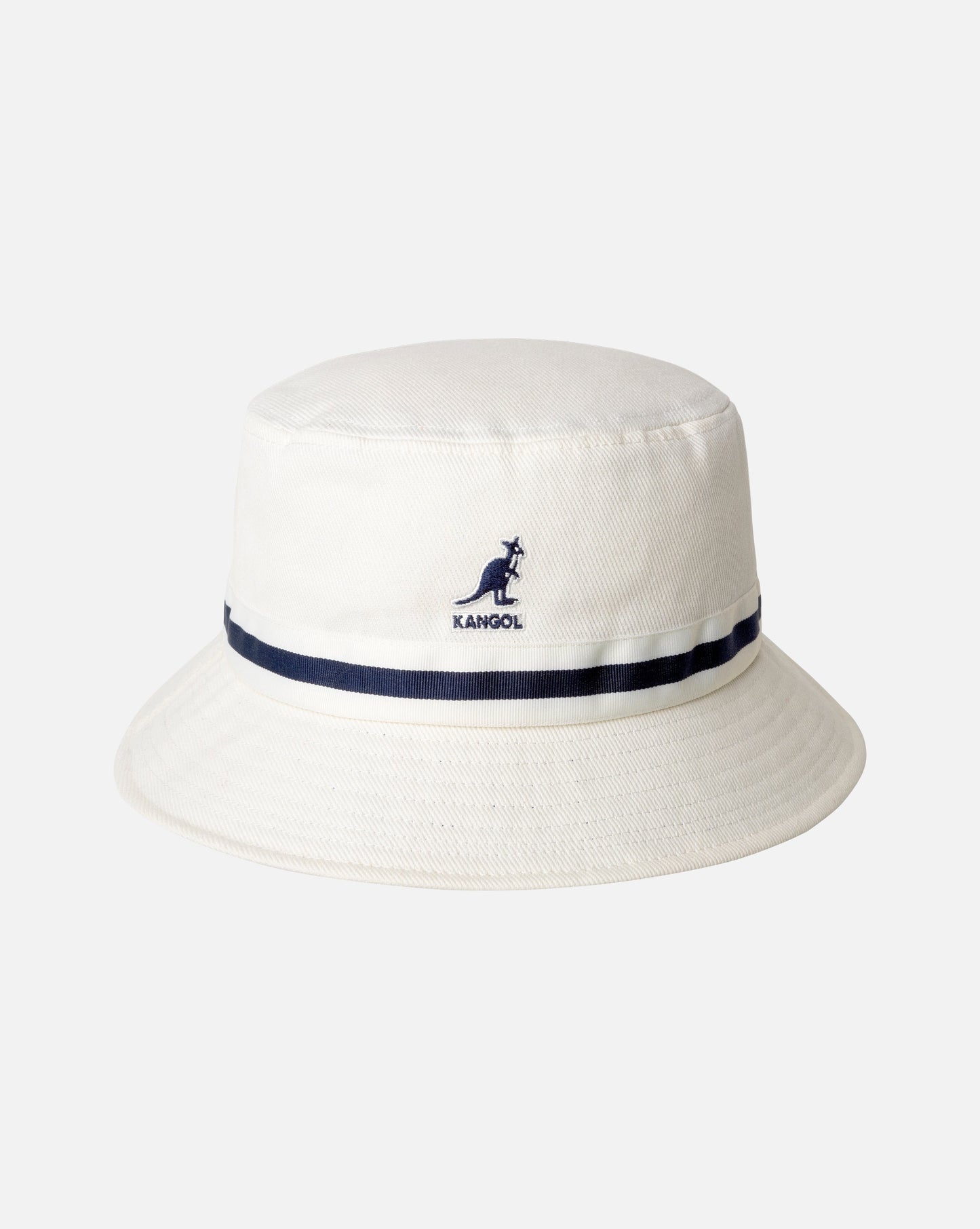 Kangol stripe lahinch bucket fischerhut, Weiß