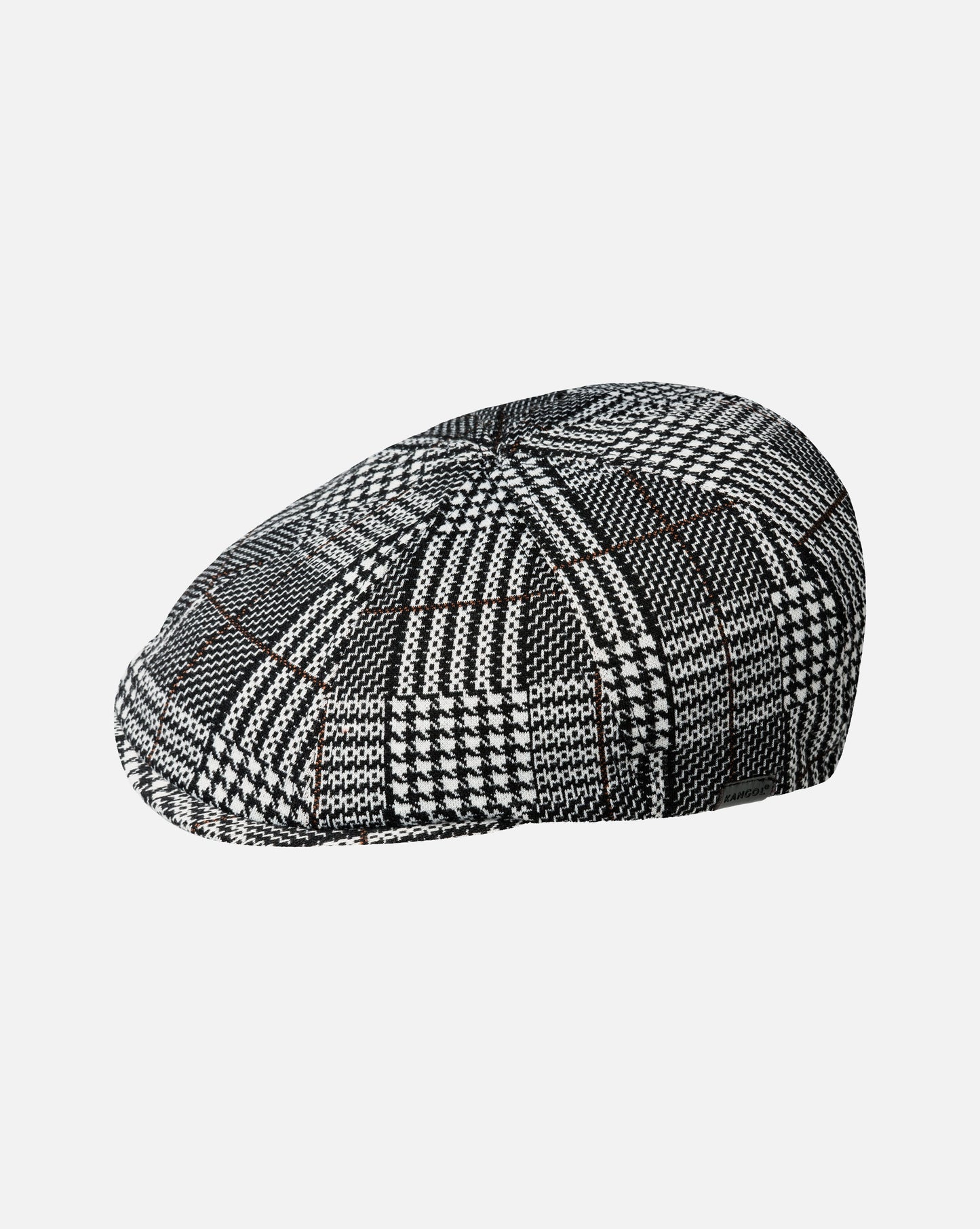 Kangol pattern 504 flatcap, Schwarz