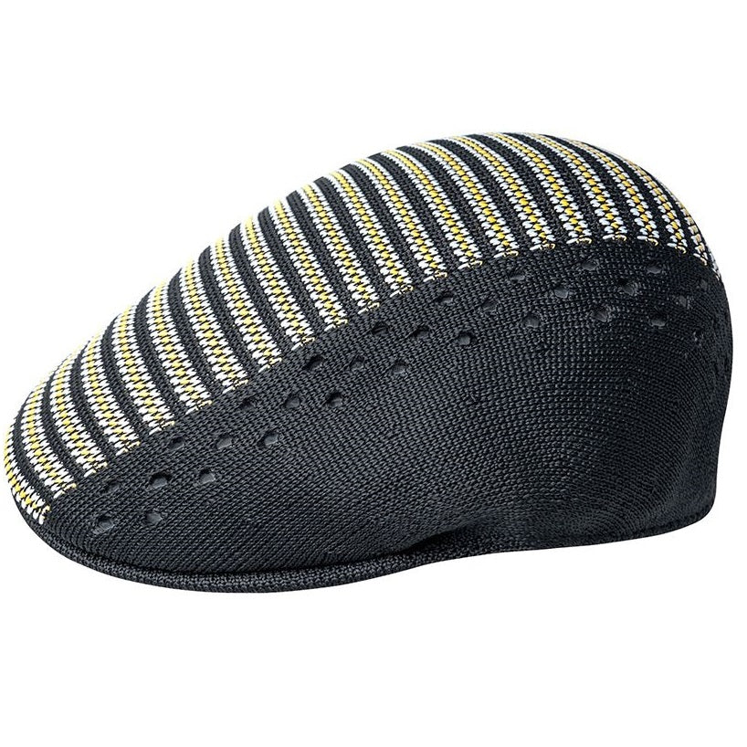 Kangol Preppy Vent 504 Flatcap Schirmmütze, Schwarz