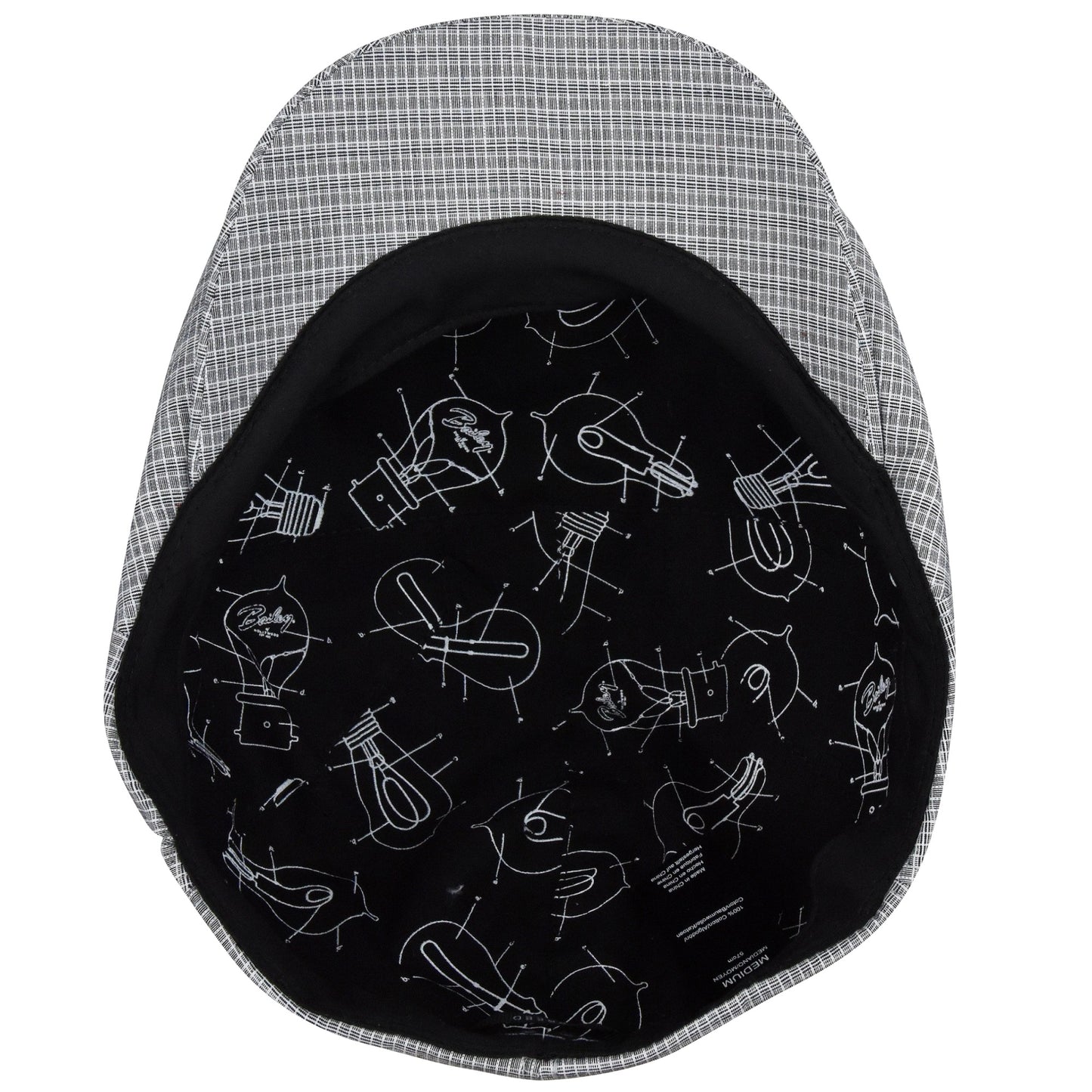 Bailey of Hollywood quint flatcap, Schwarz