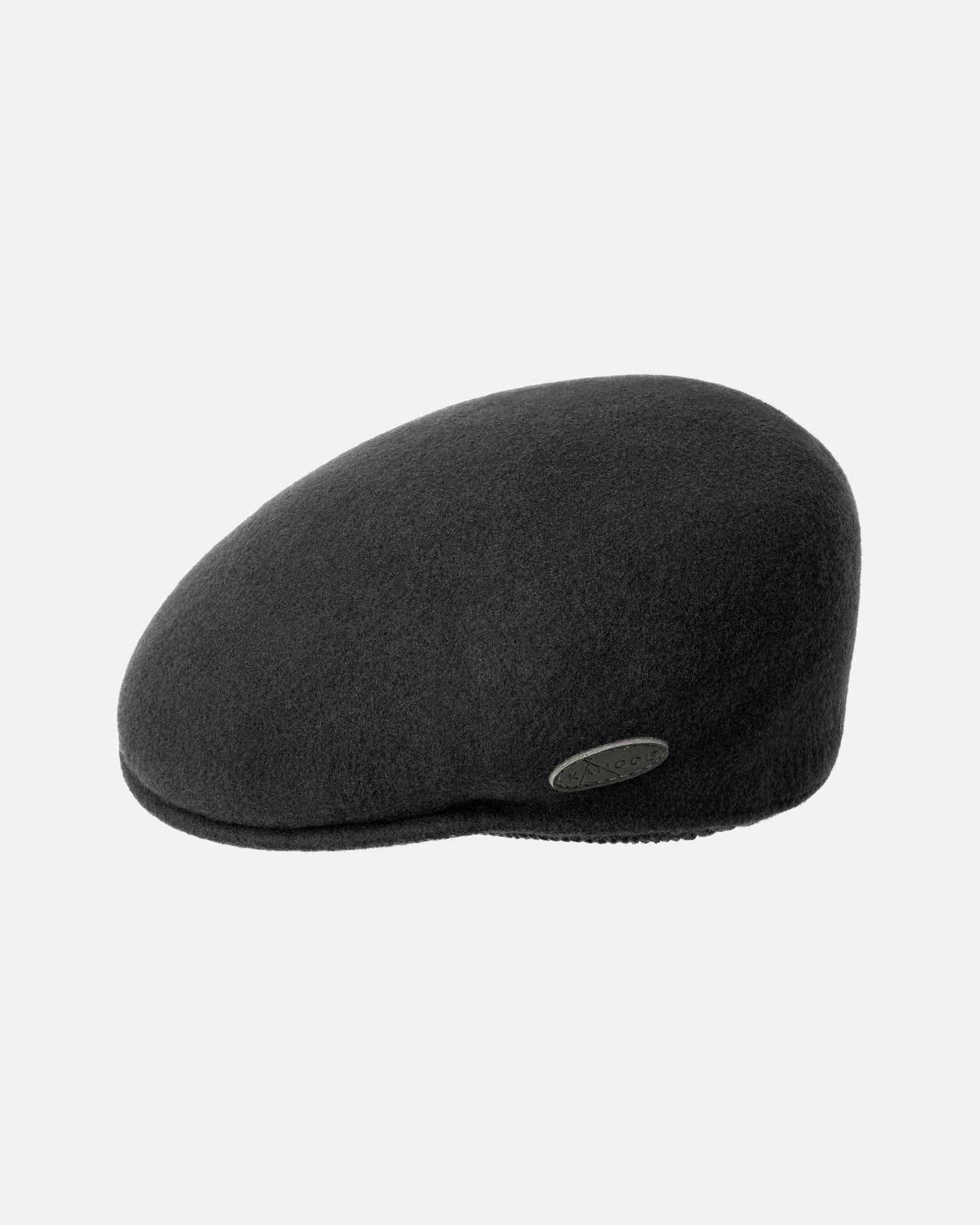 Kangol schiebermütze wolle 504 earlap flatcap, Schwarz