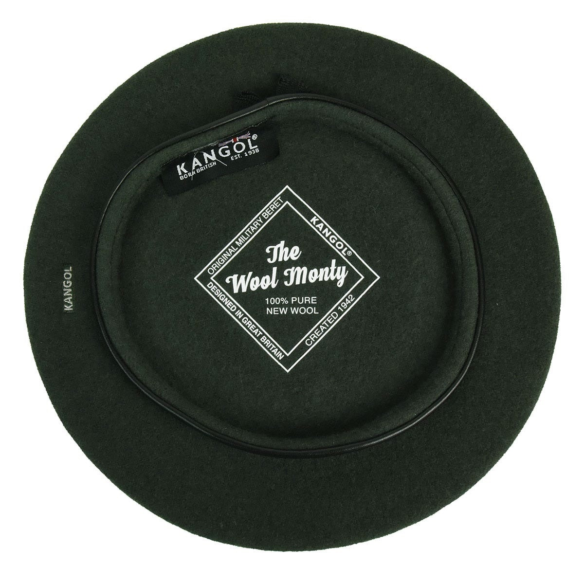 Kangol wool monty beret baskenmütze, Grün