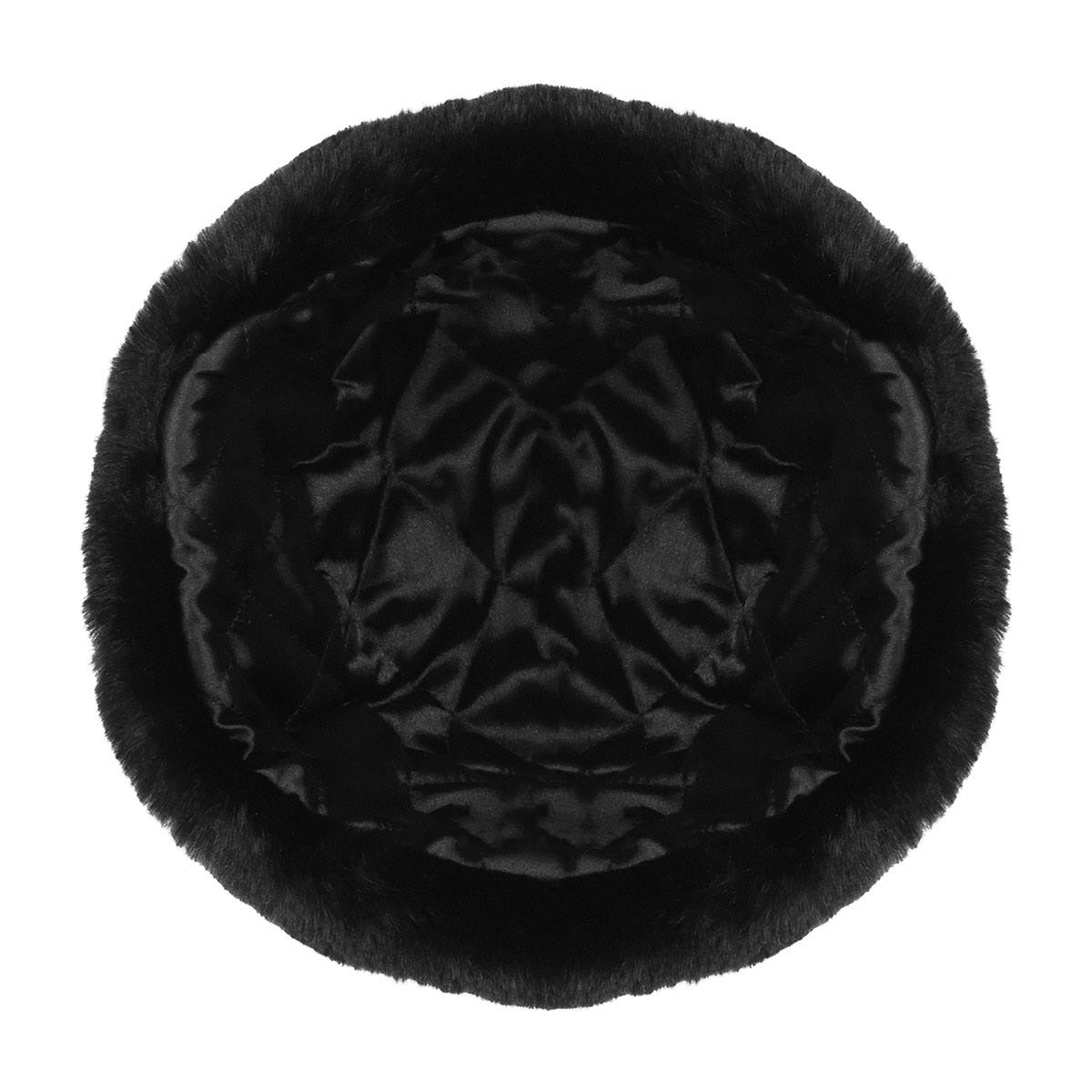 Kangol Ushanka Cap Fellmütze, Schwarz