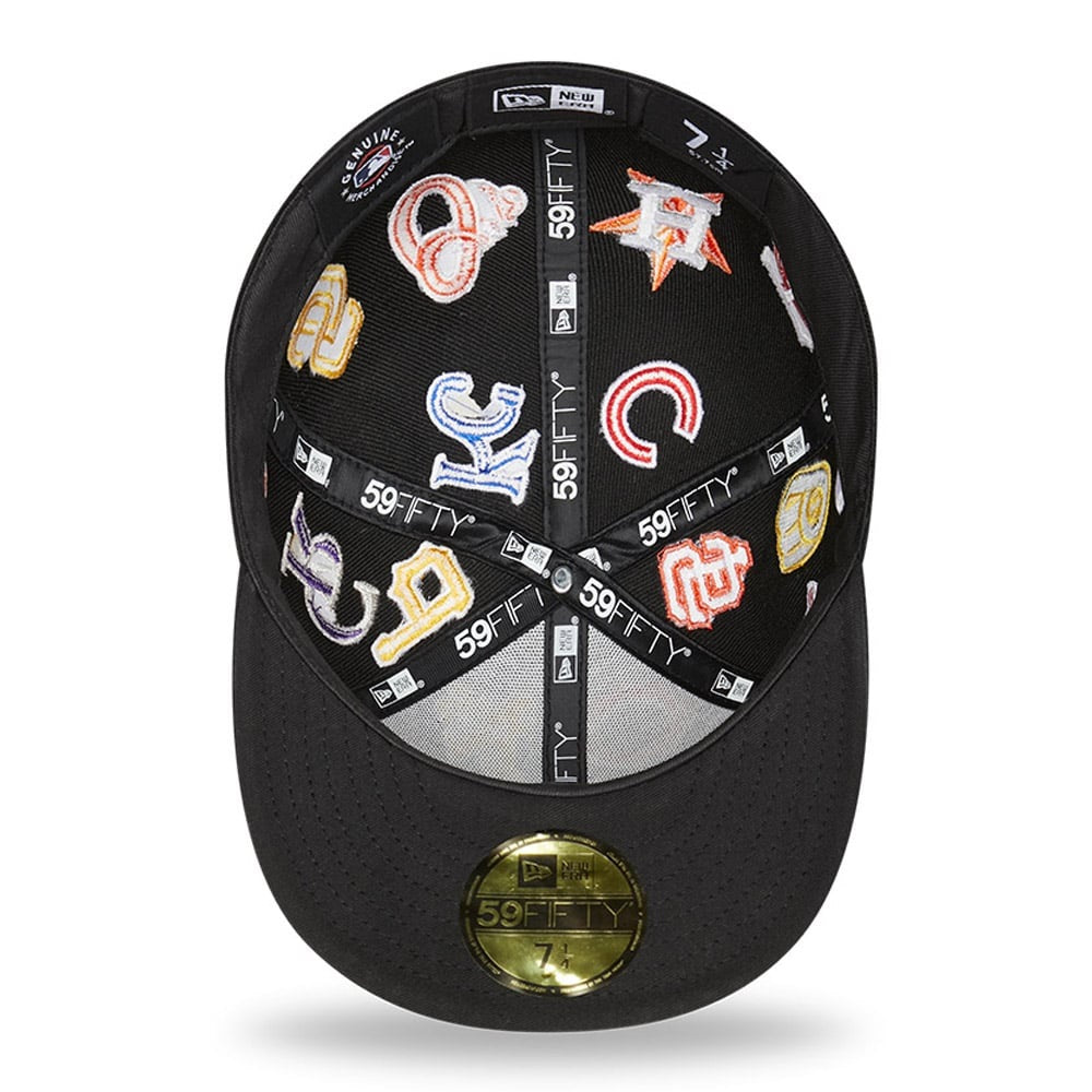 NEW ERA 59fifty kappe MLB multi team logo, Schwarz