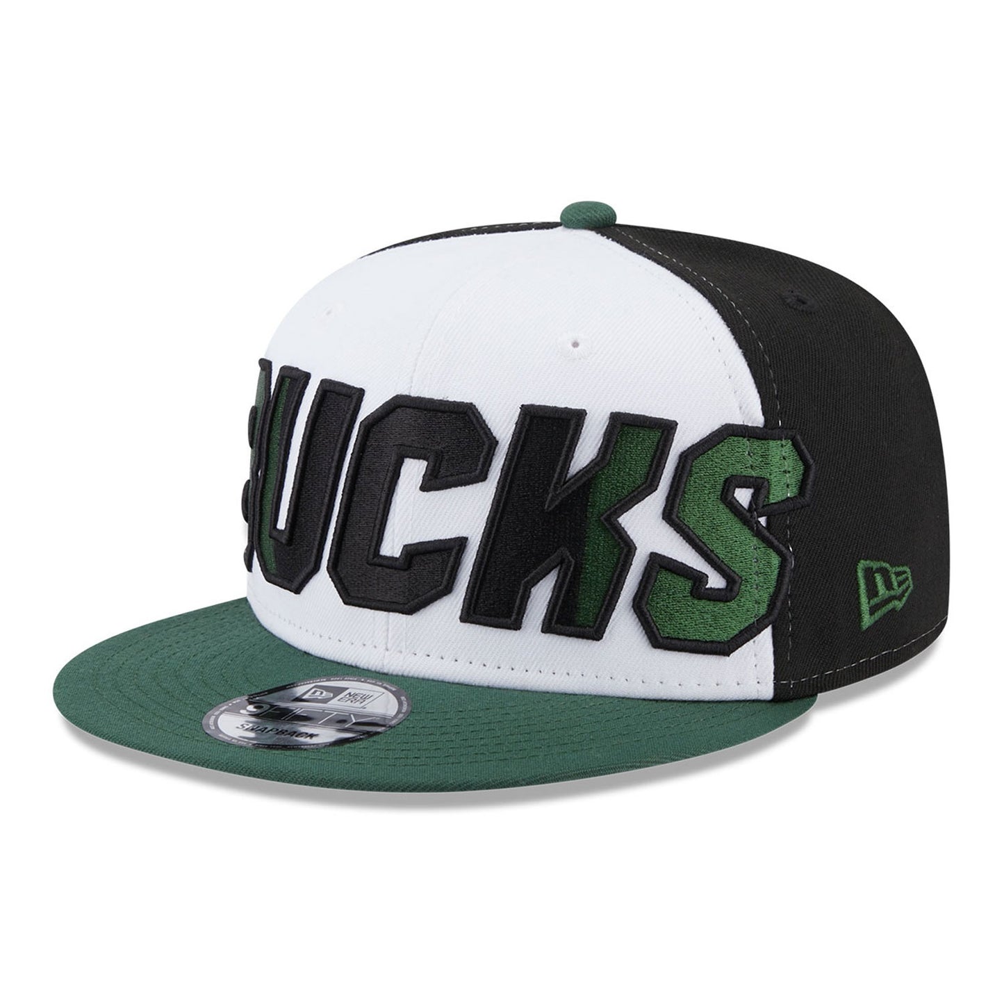 NEW ERA 9fifty kappe milwaukee bucks nba back half, Grün