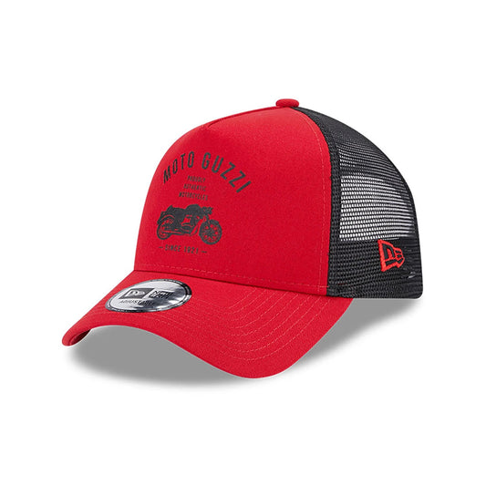 NEW ERA 9forty kappe moto guzzi heritage trucker, Rot