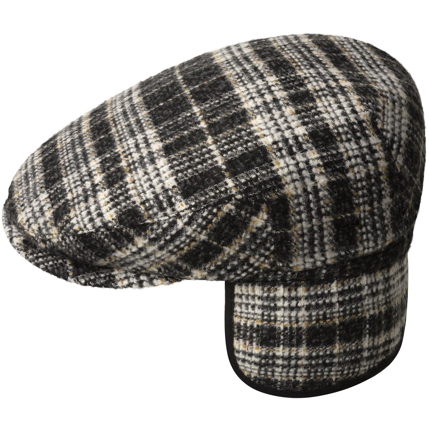 Bailey 1922 Axel Flatcap aus Wolle Mit Ohrenshutz, Schwarz