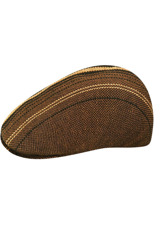 Kangol birds eye stripe 507 flatcap, Braun