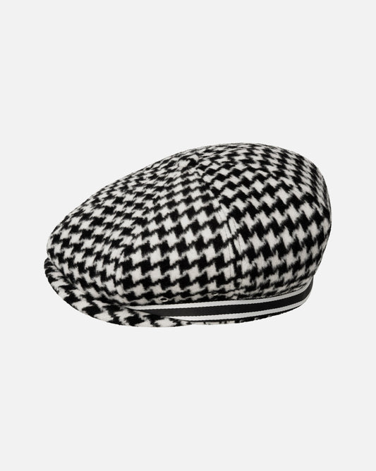 Kangol Block Zig Driving Flatcap Schirmmütze, Schwarz