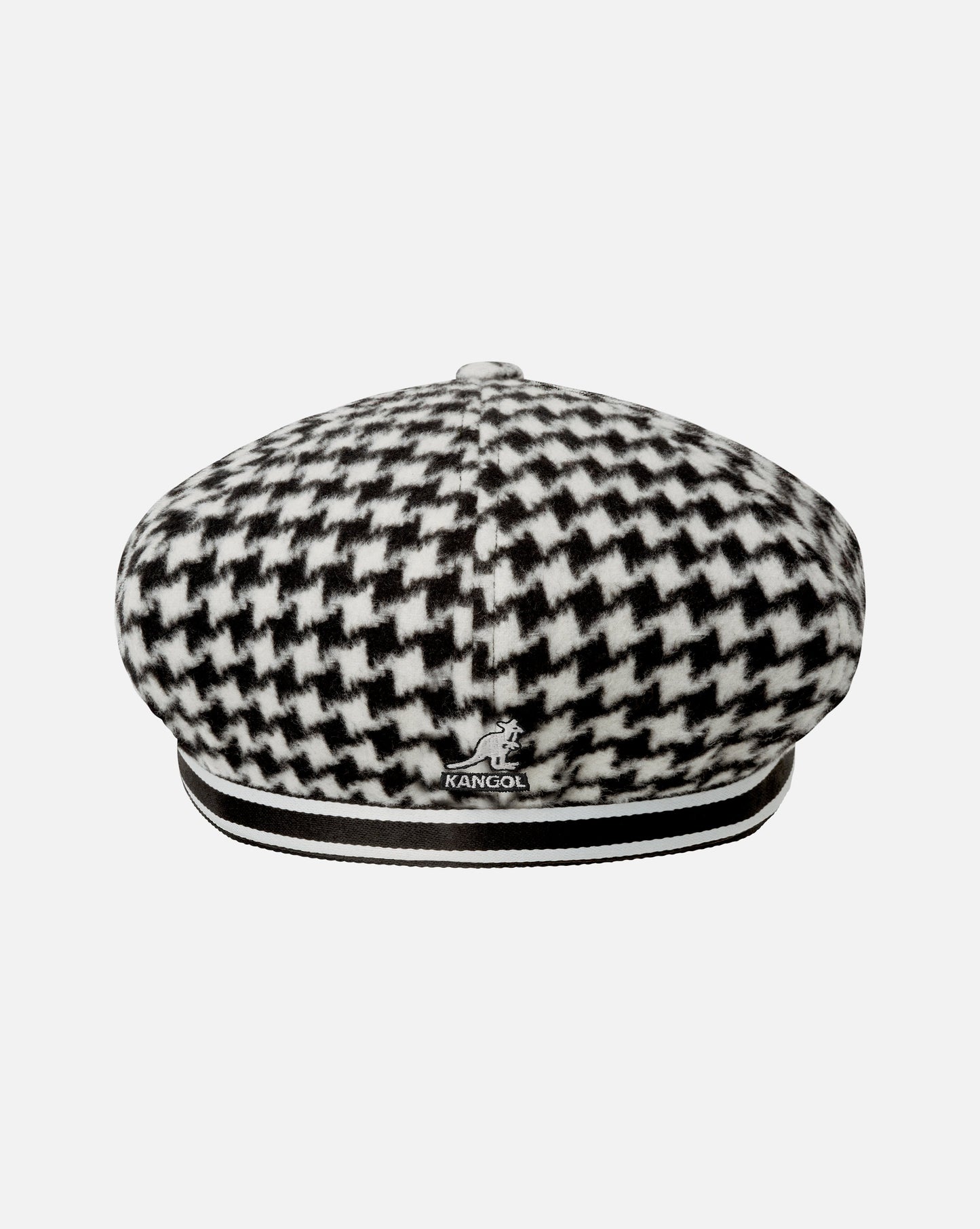 Kangol Block Zig Driving Flatcap Schirmmütze, Schwarz