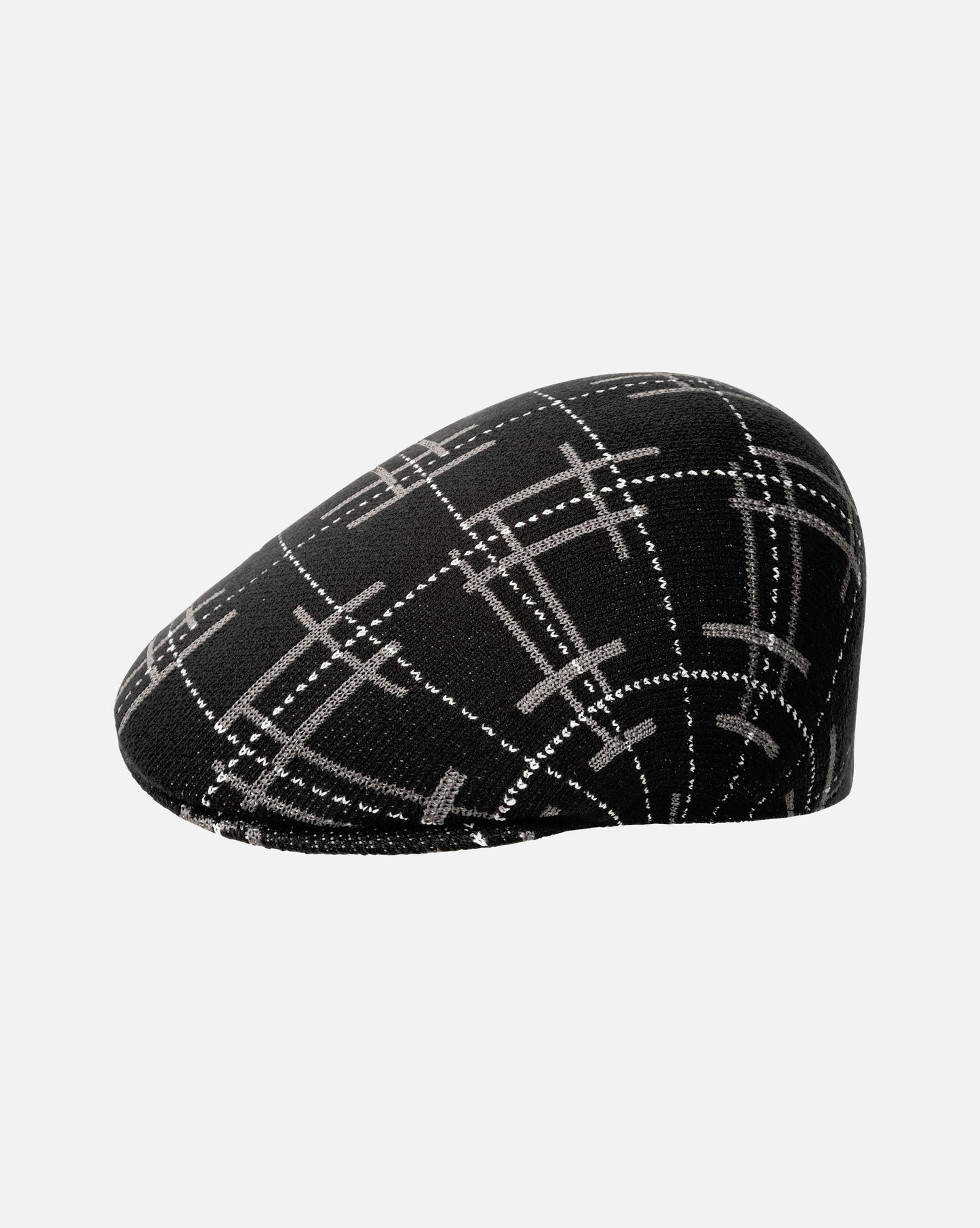 Kangol Broken Tartan 507 flatcap, Schwarz