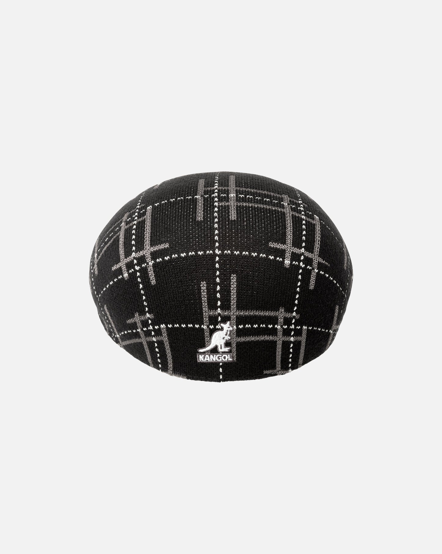 Kangol Broken Tartan 507 flatcap, Schwarz