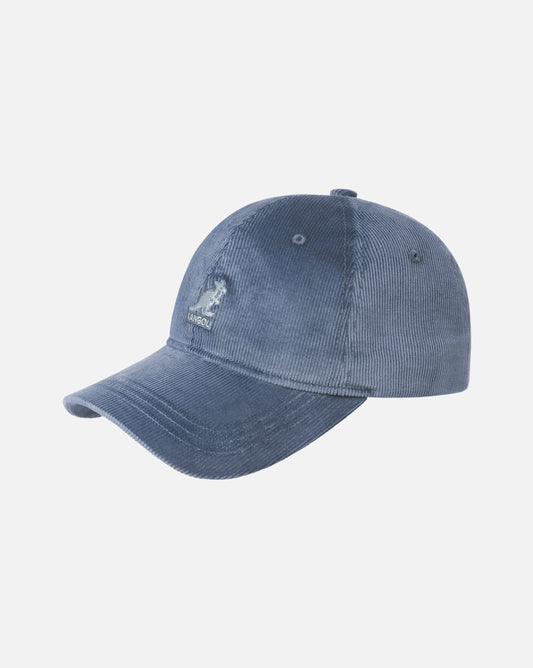 Kangol cord adjustable baseball cap, Denim Blau
