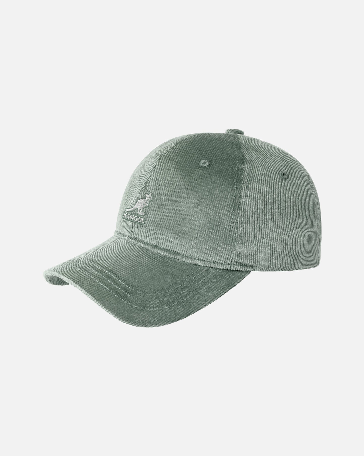 Kangol cord adjustable baseball cap, Oliv Grün
