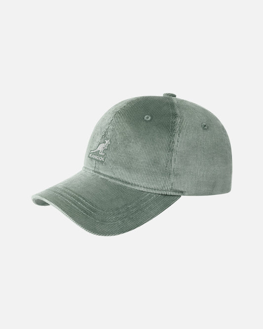 Kangol cord adjustable baseball cap, Oliv Grün