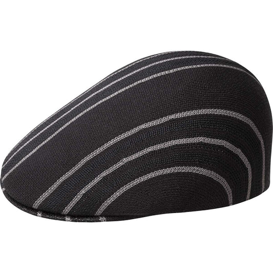 Kangol don stripe 507 flatcap, Schwarz
