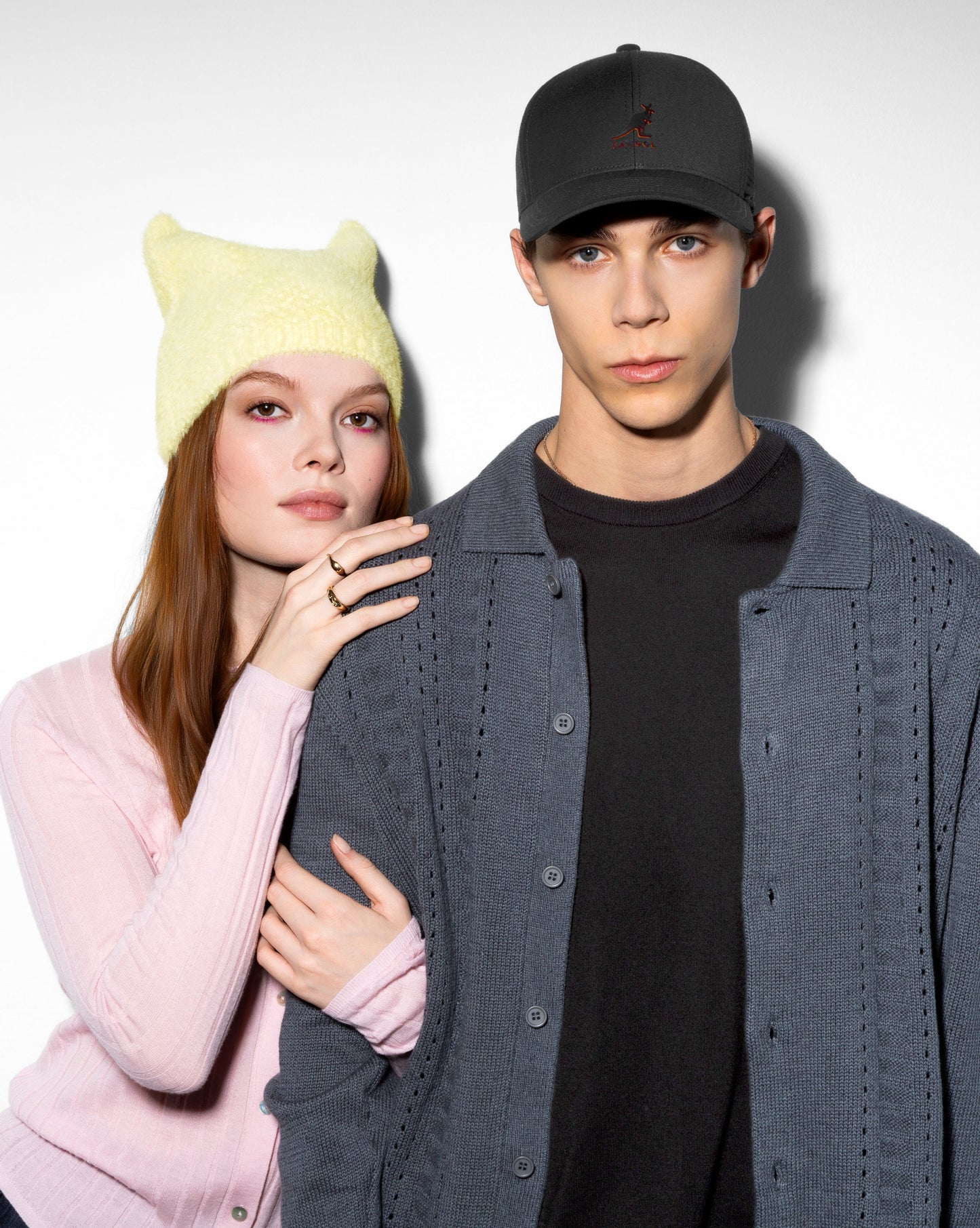 Kangol faux fur pointed Muetze, Gelb