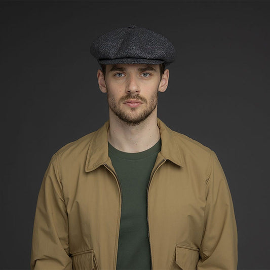 Bailey of Hollywood schiebermütze galvin subtle plaid cadet flatcap, Schwarz