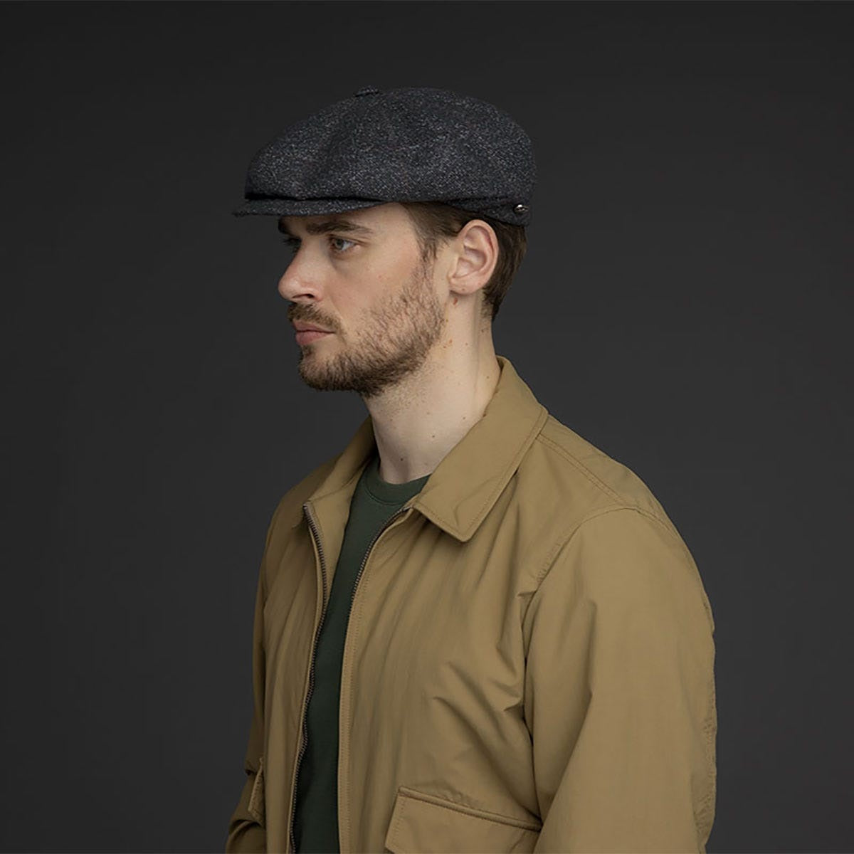 Bailey of Hollywood schiebermütze galvin subtle plaid cadet flatcap, Schwarz