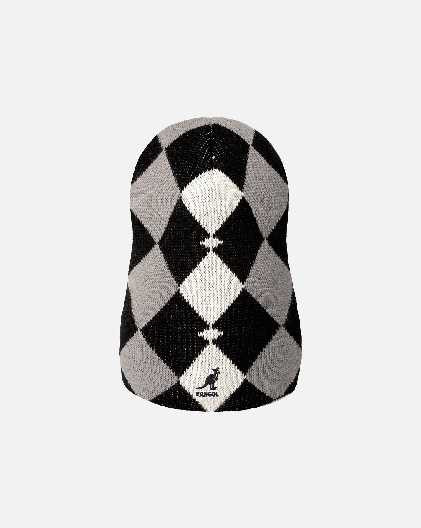 Kangol, Strickmütze gentle argyle 2 way pullon, Schwarz