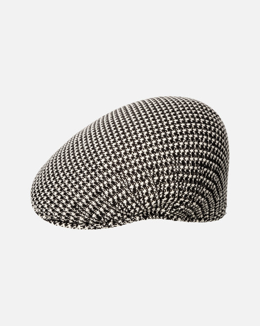 Kangol Grid Knit 504 Flatcap Schirmmütze, Schwarz