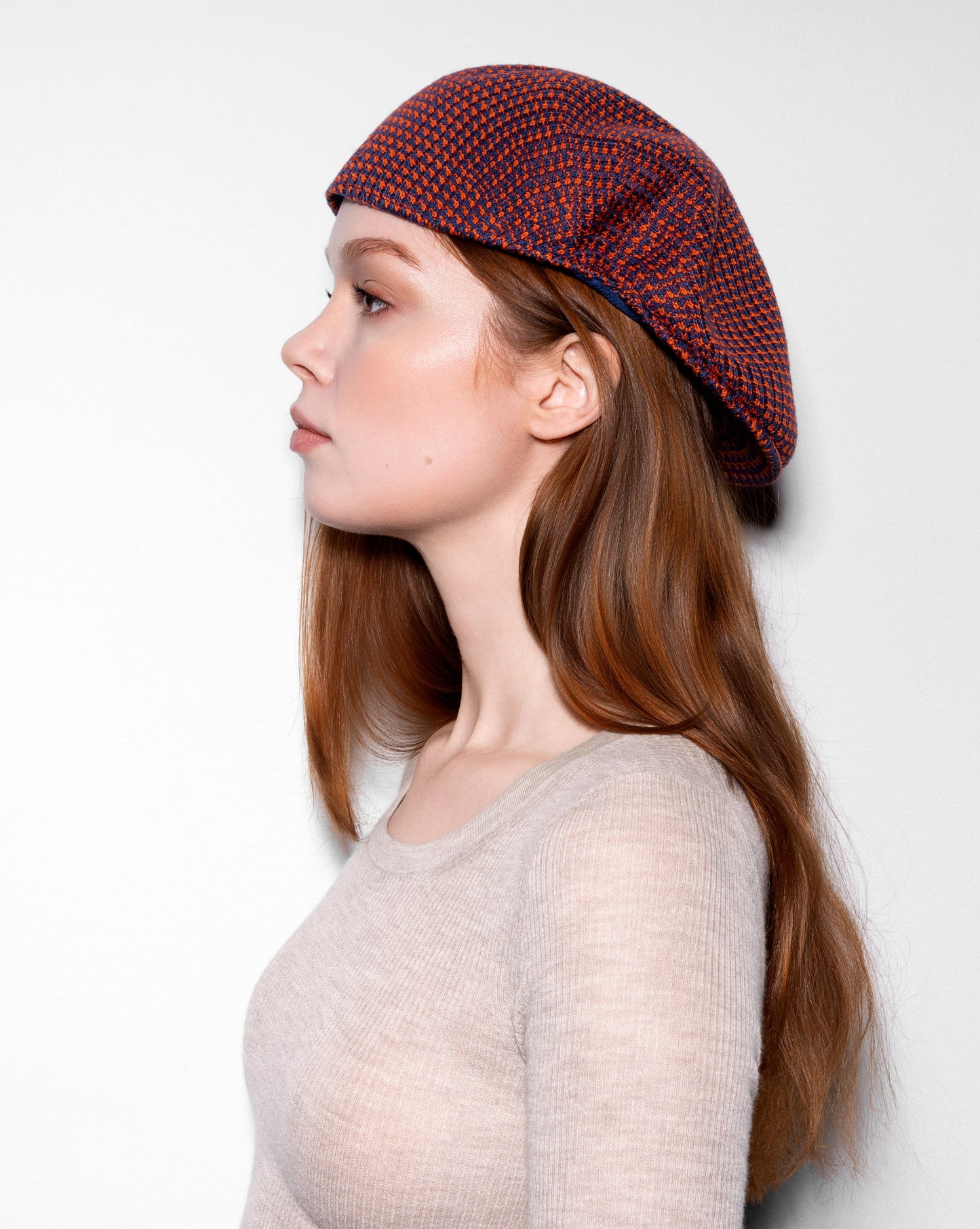 Kangol Grid Knit 504 Flatcap Schirmmütze, Marine