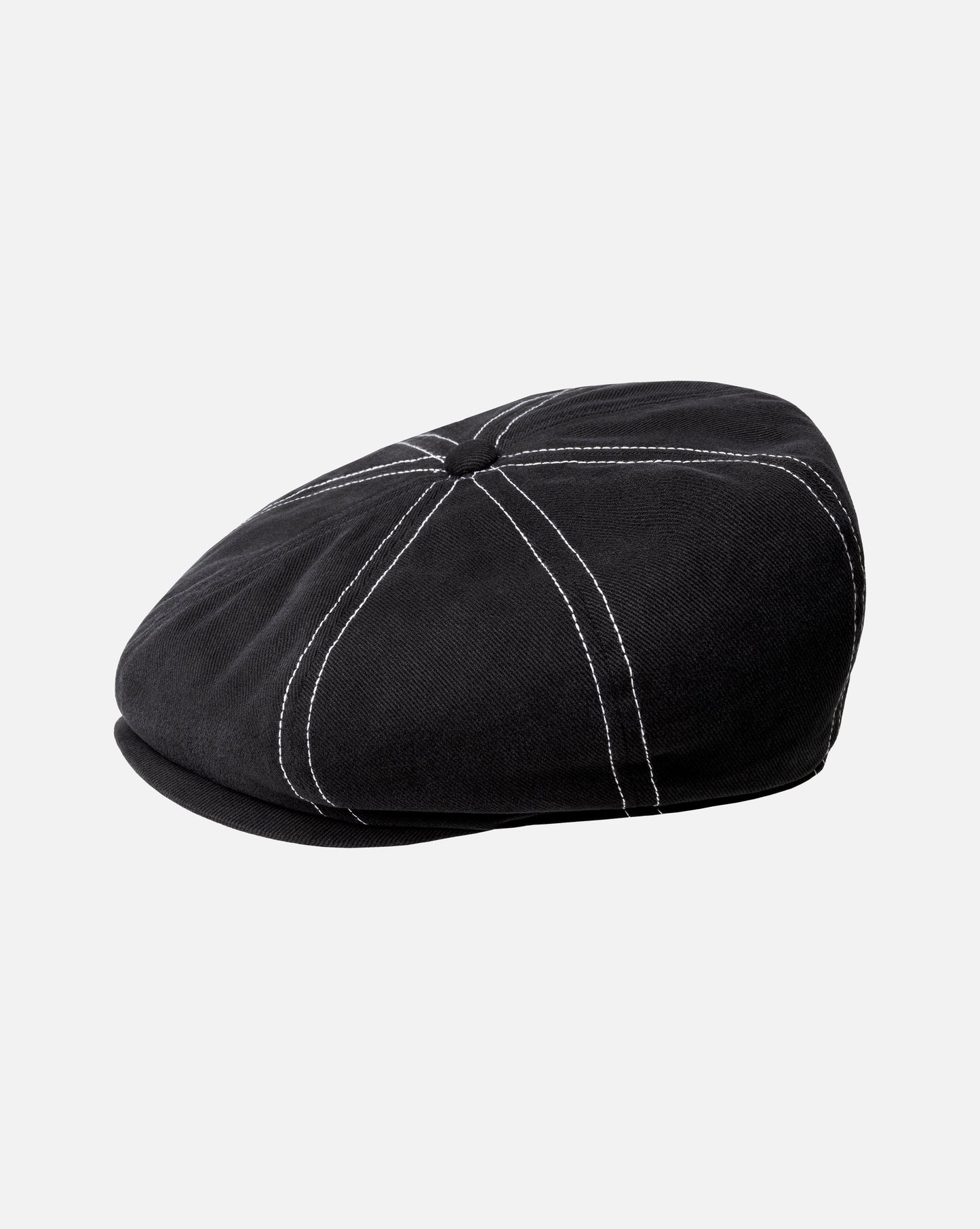 Kangol heavy washed flatcap, Schwarz