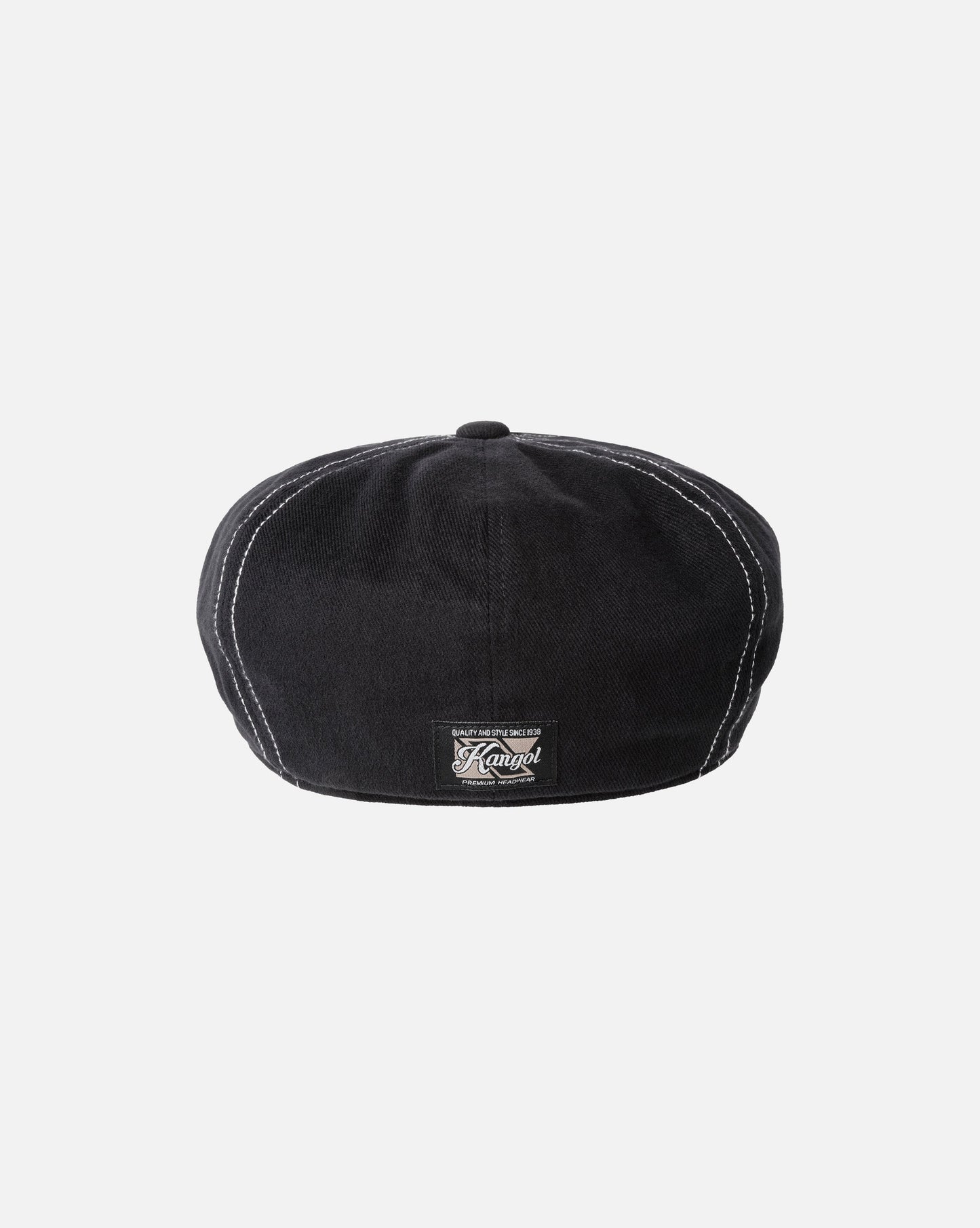 Kangol heavy washed flatcap, Schwarz