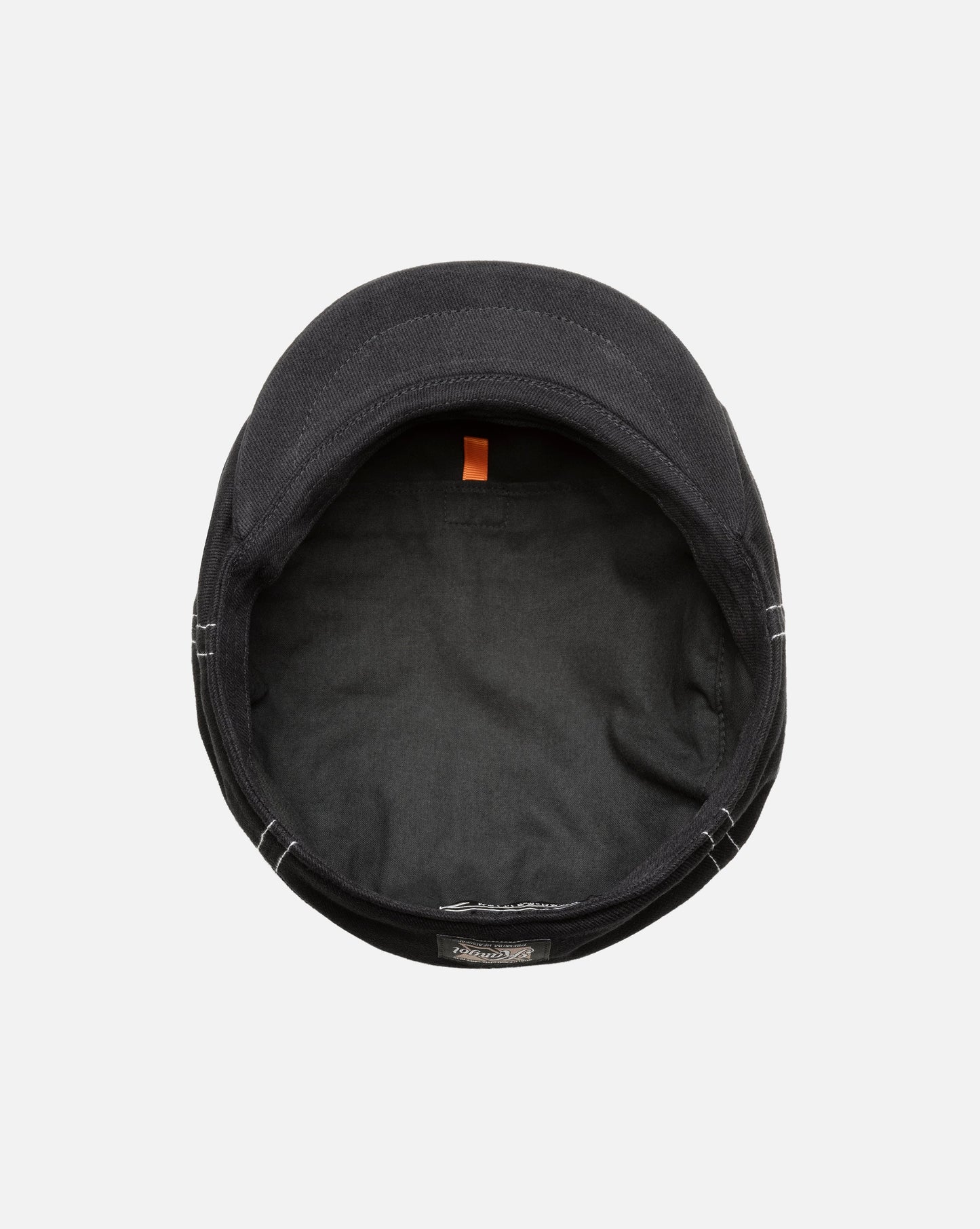 Kangol heavy washed flatcap, Schwarz