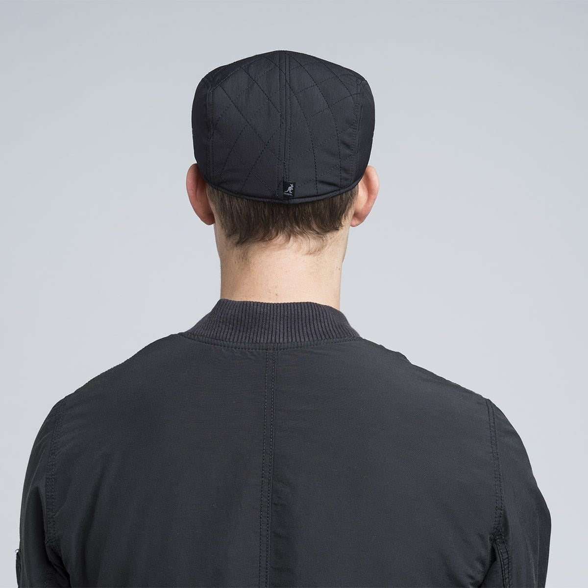 Kangol hidden layers driving flatcap, Schwarz