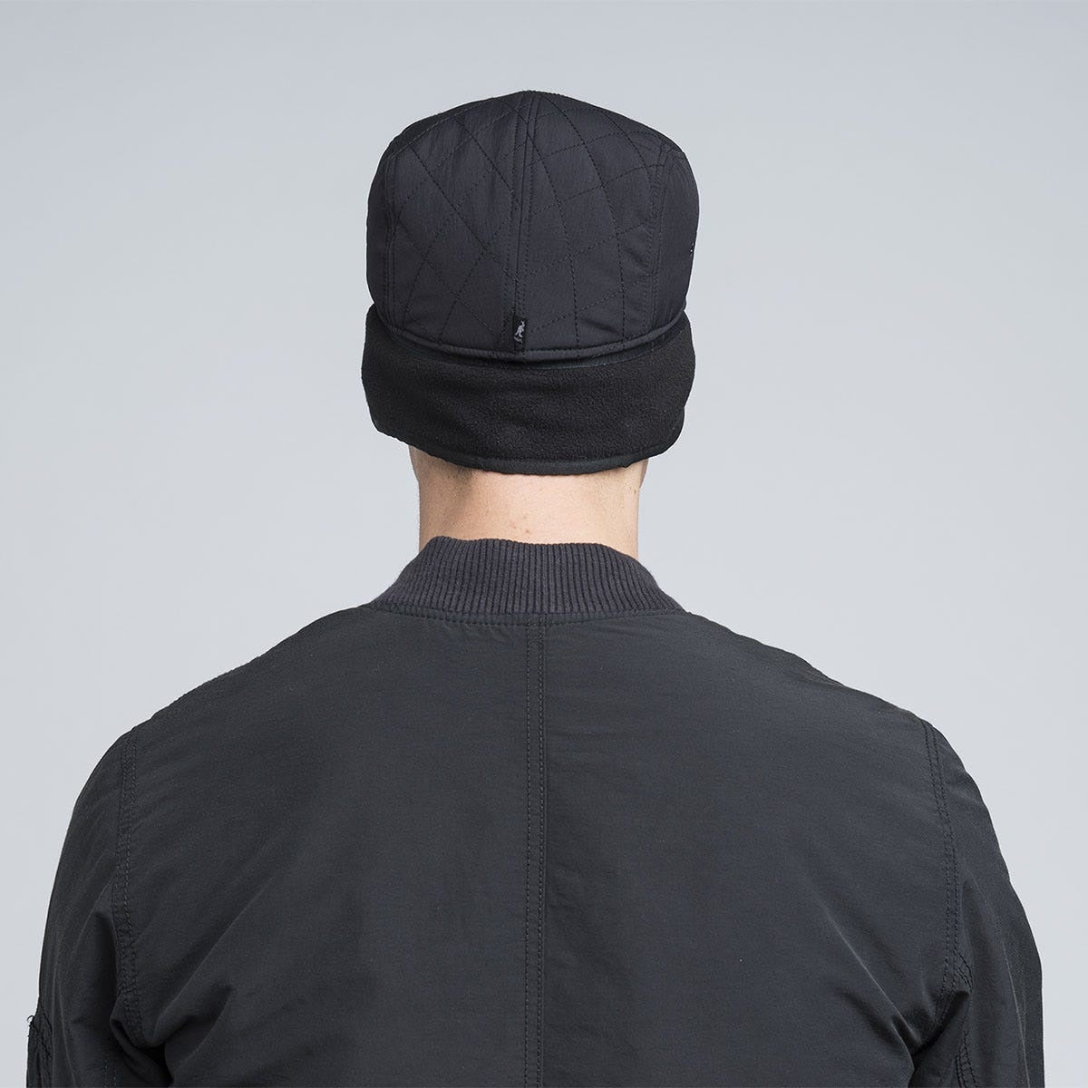 Kangol hidden layers driving flatcap, Schwarz