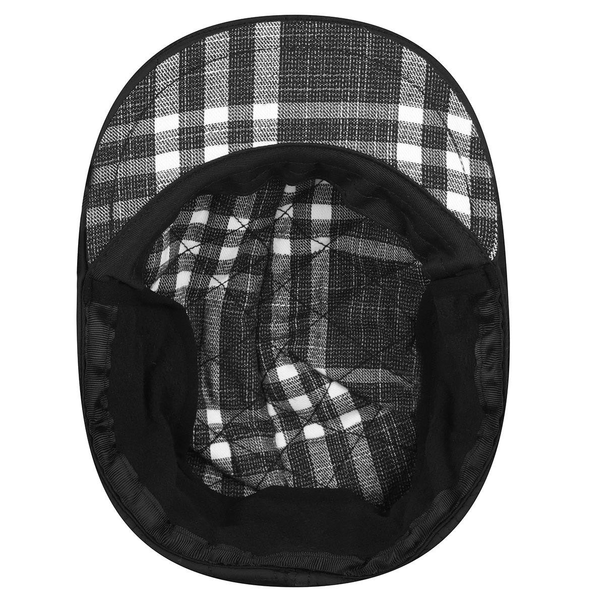 Kangol hidden layers driving flatcap, Schwarz