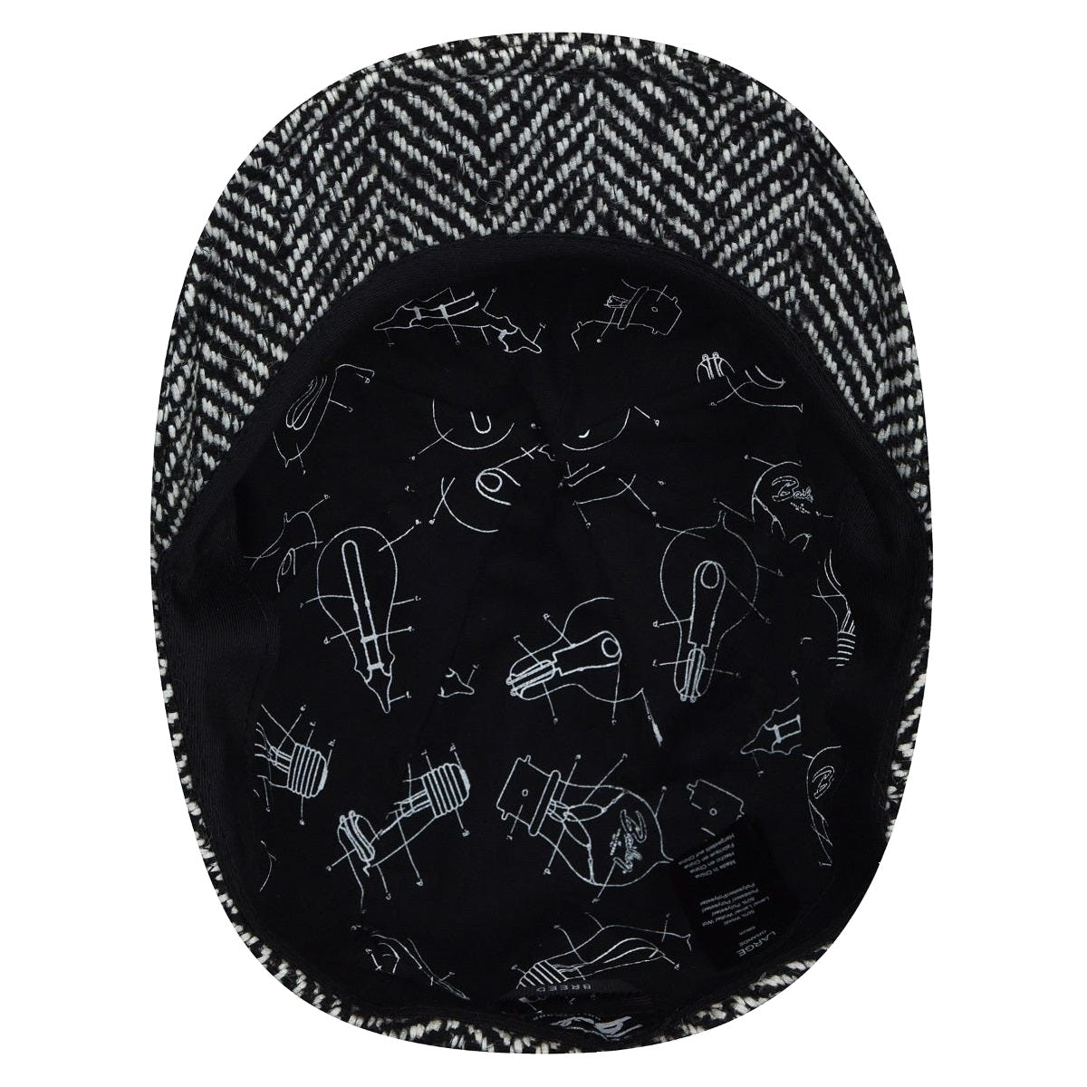 Bailey of Hollywood kufell newsboy flatcap, Schwarz