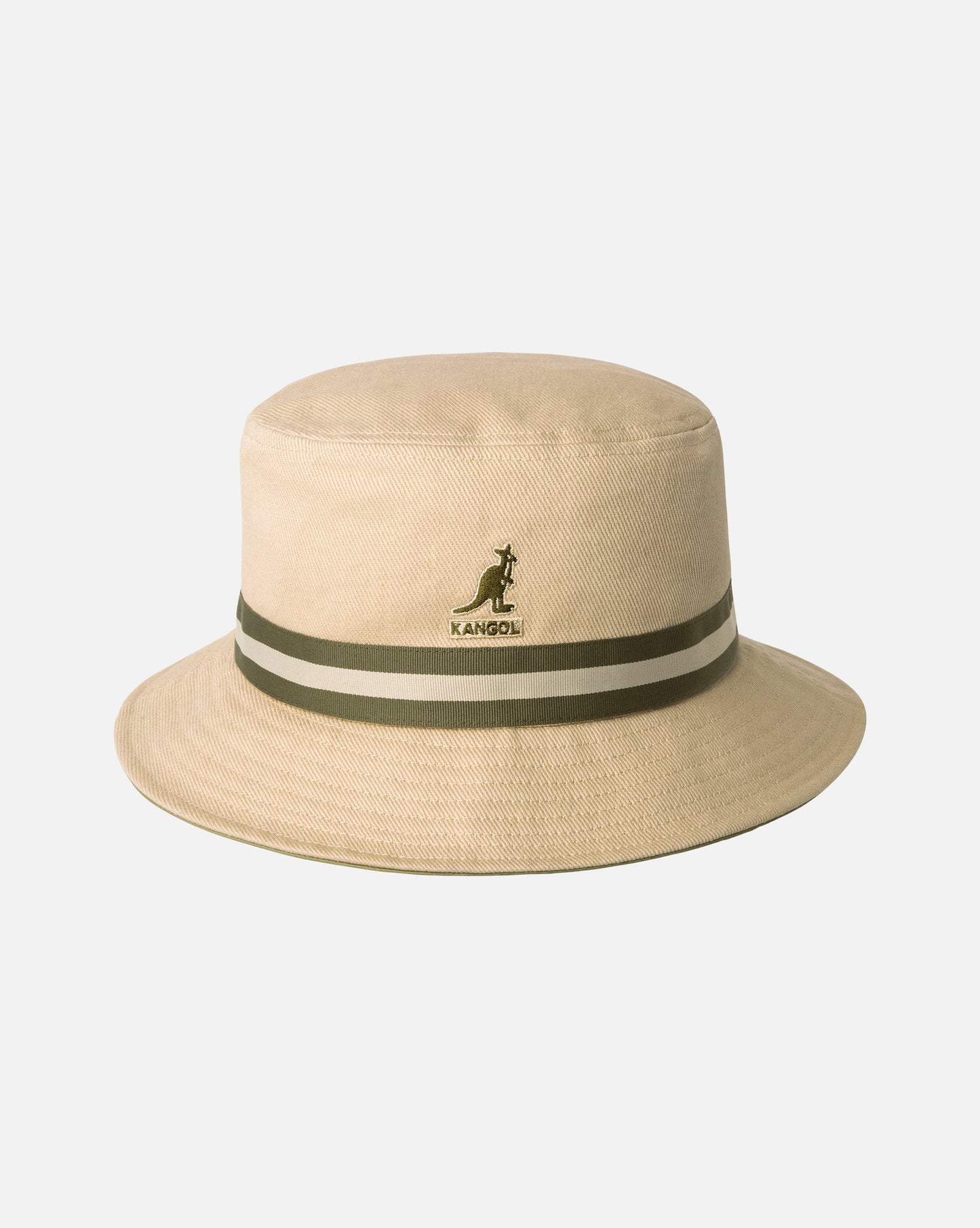 Kangol stripe lahinch bucket fischerhut, Beige