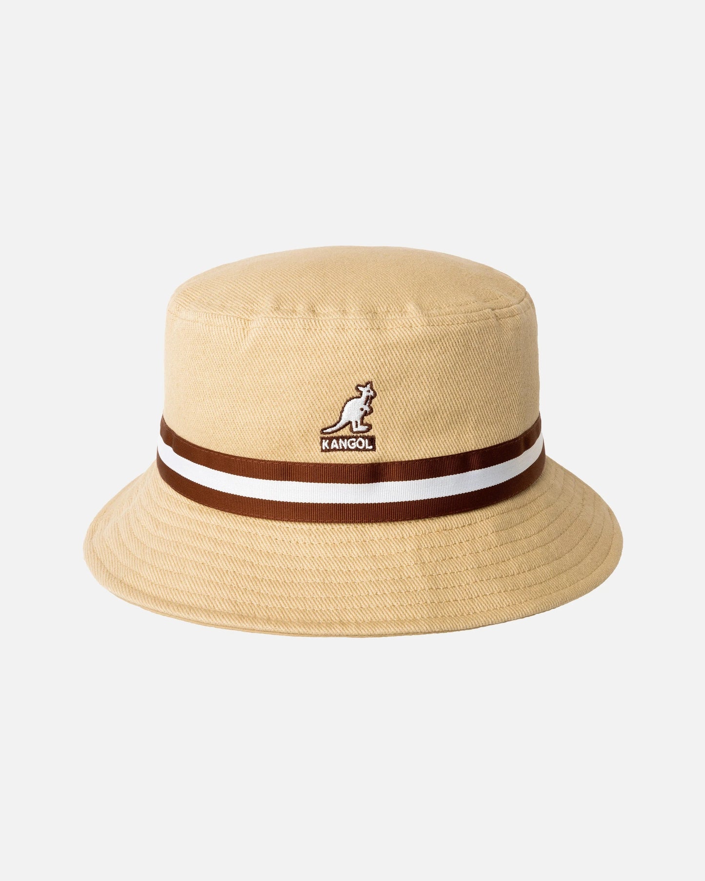 Kangol stripe lahinch bucket fischerhut, Braun