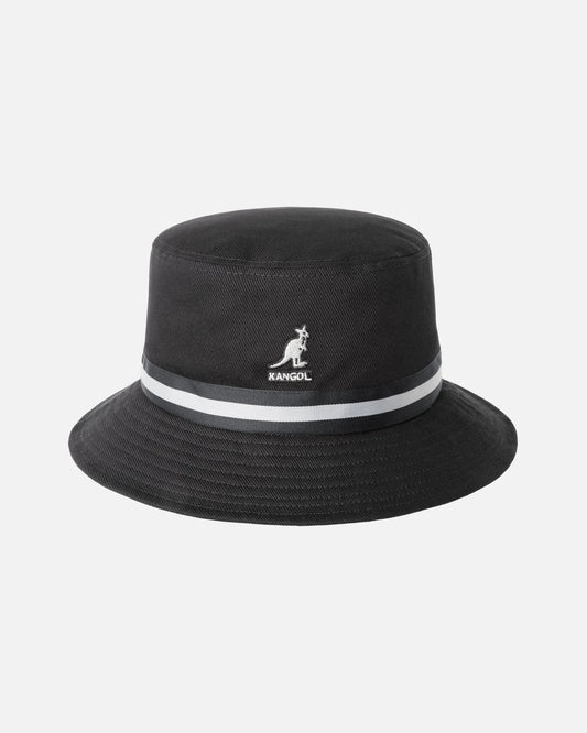 Kangol stripe lahinch bucket fischerhut, Schwarz