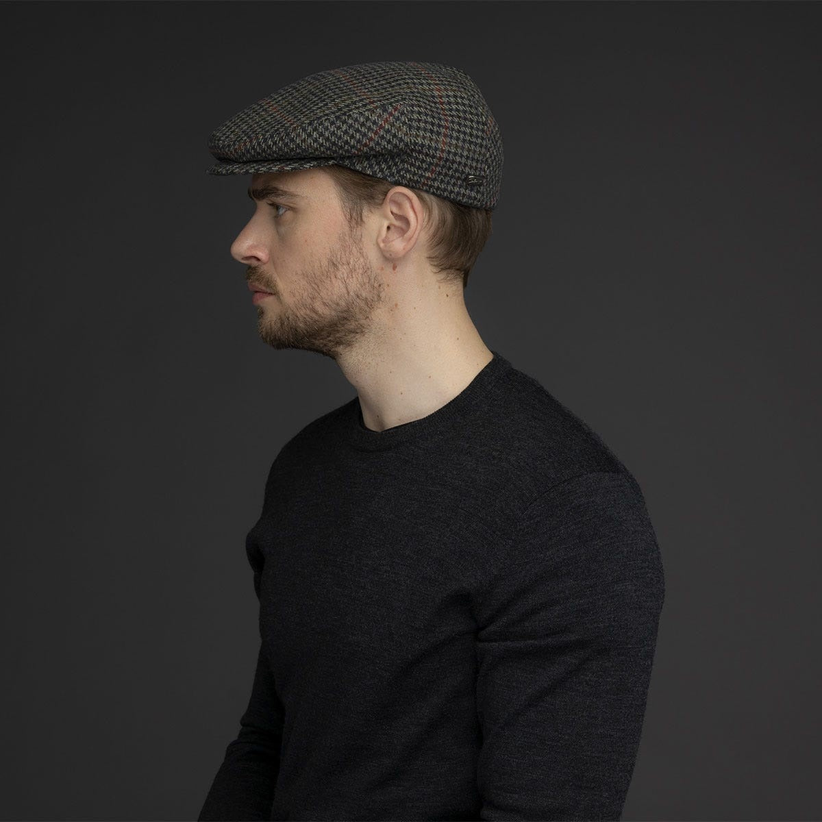 Bailey of Hollywood lord plaid flatcap, Grün