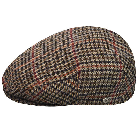 Bailey of Hollywood lord plaid flatcap, Schwarz