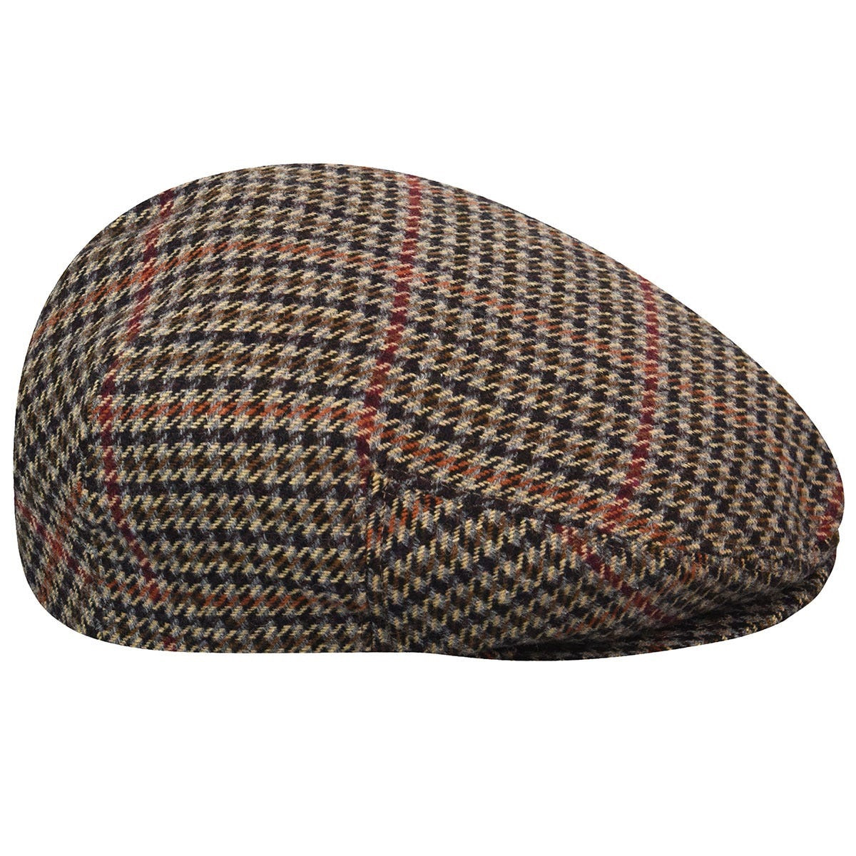 Bailey of Hollywood lord plaid flatcap, Schwarz