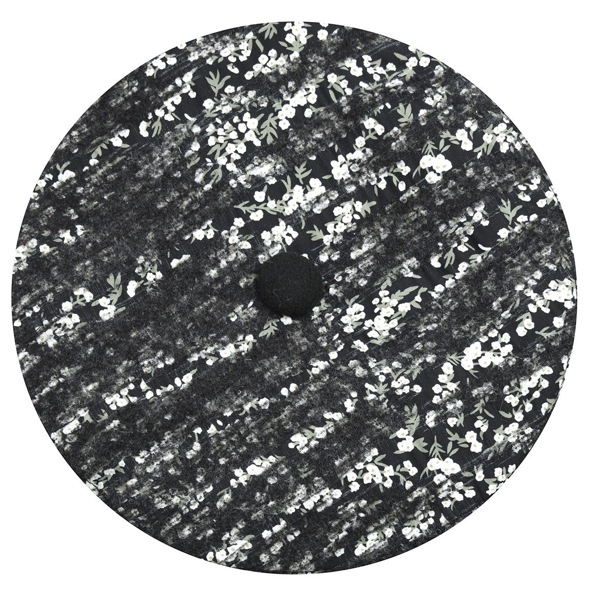 Kangol needlepunch floral beret baskenmütze, Schwarz