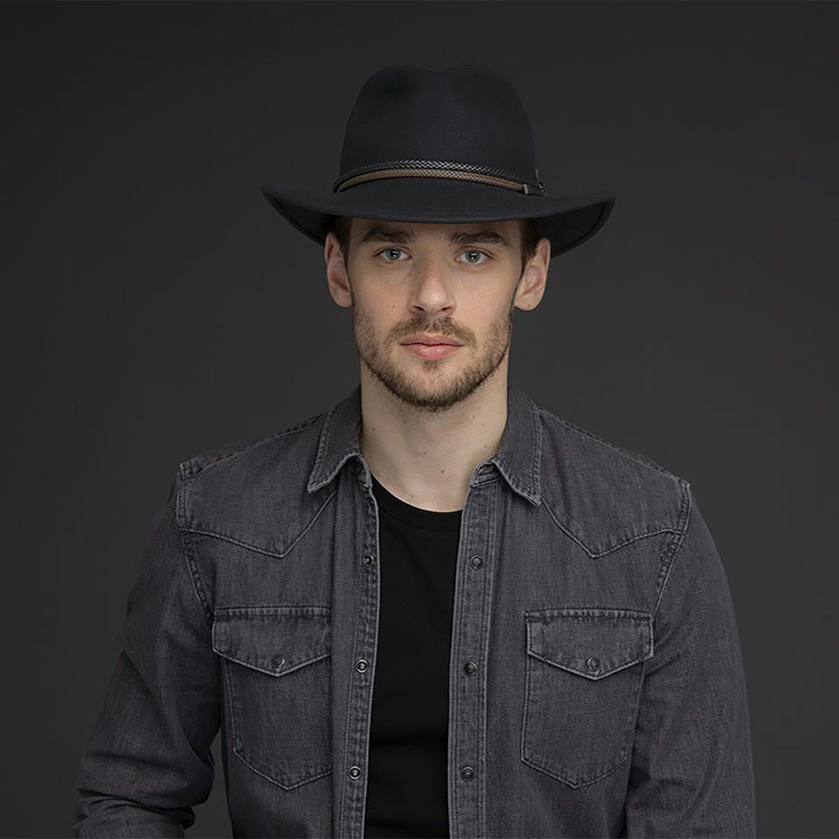 Bailey Nelles Traveller Hut LiteFelt Filzhut, Schwarz