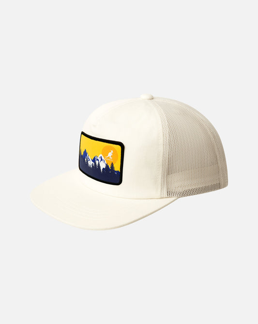 Kangol, outdoor patch trucker cap, Natural Weiß