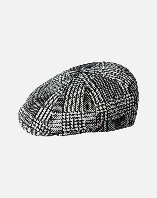 Kangol pattern 504 flatcap, Schwarz